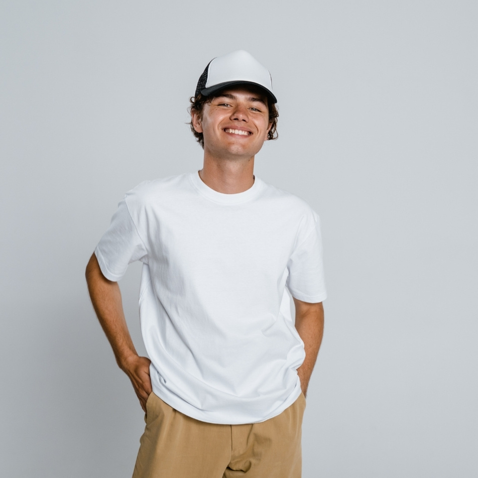 Rarifly Air plain t-shirt fabric texture zoomed view, high-quality cotton